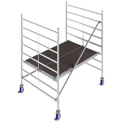 Krause 781017 FahrGerüst aluminij na kolesih mobilni Delovna višina (maks.): 3 m srebrna 72.5 kg-0