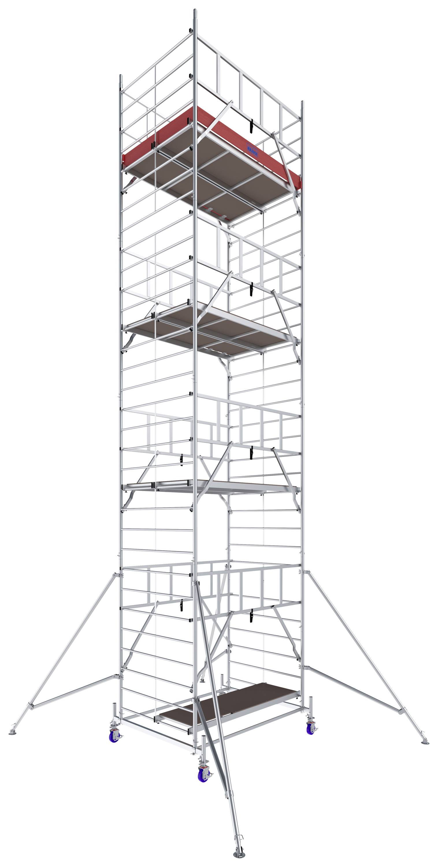 Krause 945167 FahrGerüst aluminij na kolesih mobilni Delovna višina (maks.): 9.30 m srebrna 262.60 kg-1