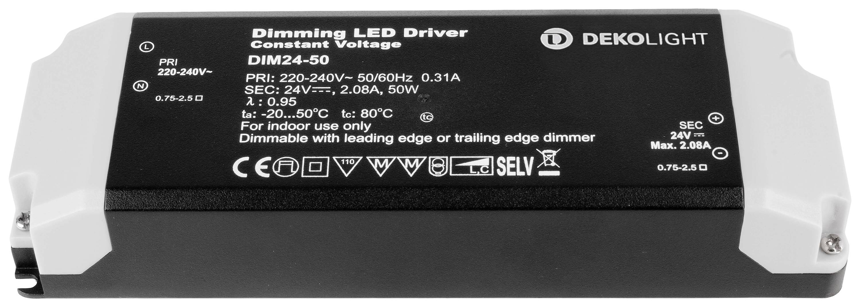 Deko Light Basic DIM CV LED transformator konstantna napetost 50 W 2080 mA 24 V 1 kos