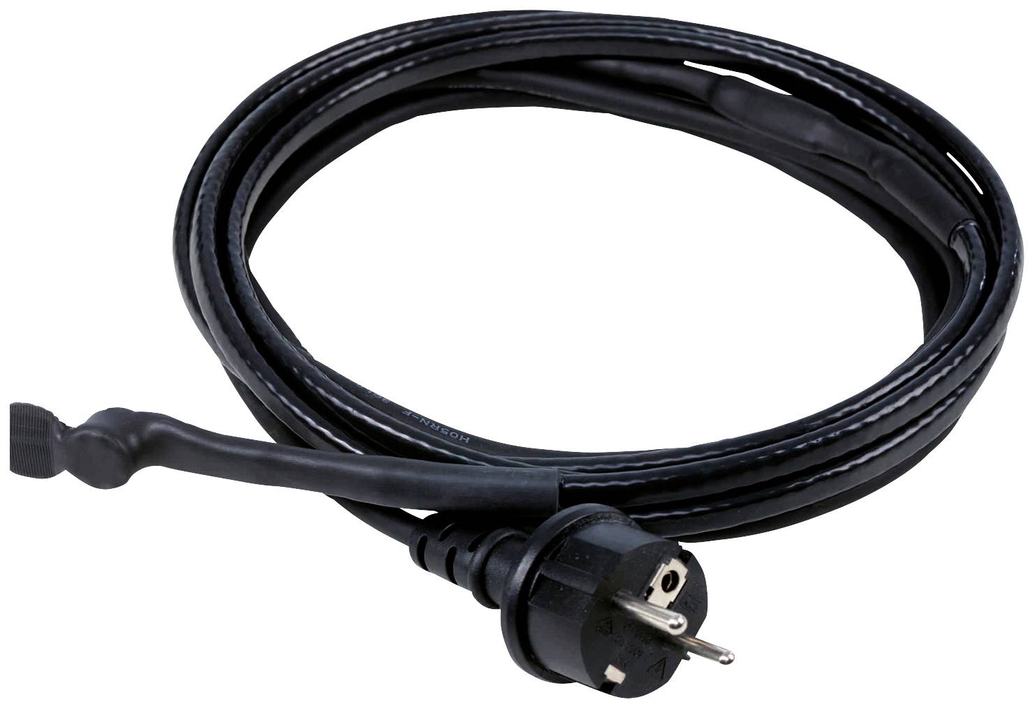 Zvit črni električni kabel s Schuko vtikačem.