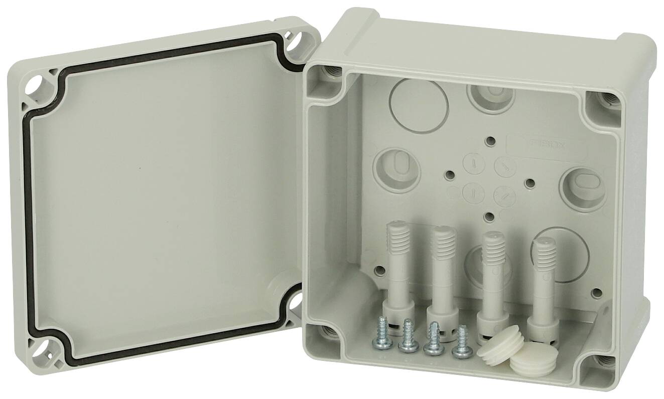Fibox TPC 111107 univerzalno ohišje 110 x 110 x 65 polikarbonat sivo-bela (RAL 7035) 1 kos Piece