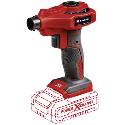 Rdeči akumulatorski kompresor znamke Einhell, model 'GE-LP 18'. Primeren za platformo Power X-Change. Baterija in polnilec nista vključena.