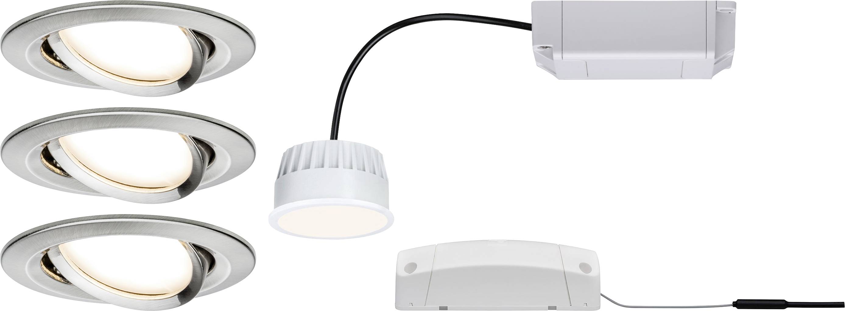 Paulmann Nova vgradna svetilka 3-delni komplet LED LED železo