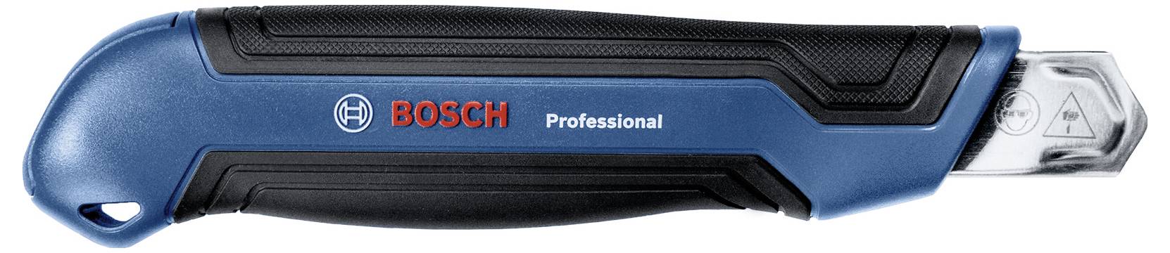 Moder in črn olfa nož z napisom 'BOSCH Professional' na strani.