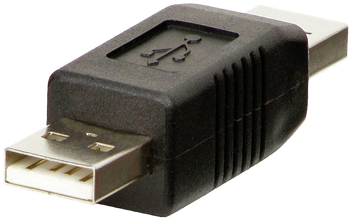 Črn USB-A-vtični adapter, ki omogoča priključitev kablov z različnimi USB-priključki za prenos podatkov.
