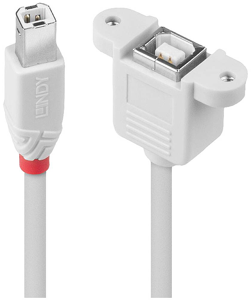 Sivo FireWire kabel z 6-pinskim vtičem na levi strani in odstranljivo vtičnico na desni, obe opremljeni z Lindy logotipom.