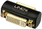 LINDY 41233 DVI adapter [1x ženski konektor DVI, 24 + 5 polov - 1x ženski konektor DVI, 24 + 5 polov] črna