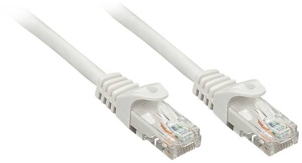 LINDY 48165 RJ45 omrežni kabel, Patch kabel CAT 6 U/UTP 5.00 m siva 1 kos