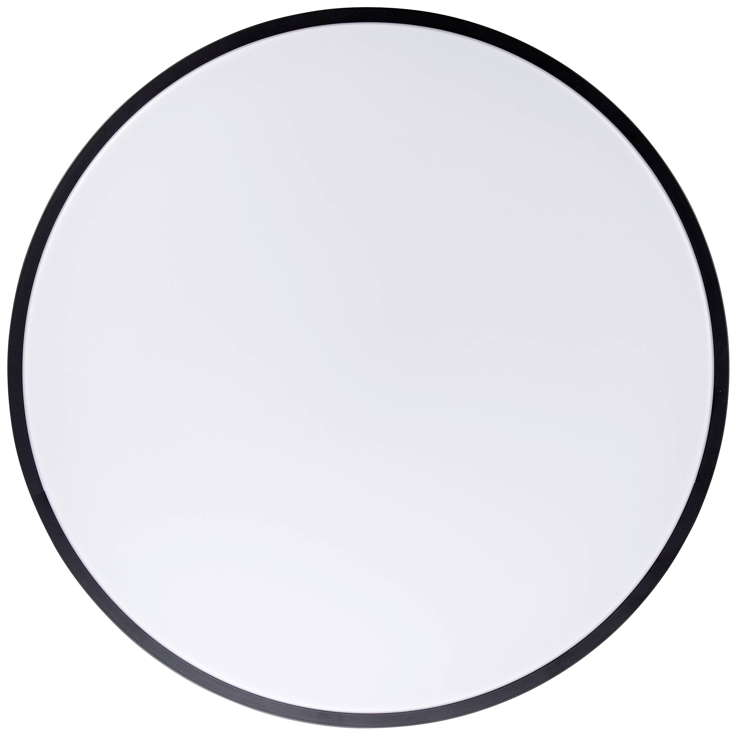 Okrogel, bel svetlobni difuzor s črnim robom, primeren za enakomerno porazdelitev svetlobe v fotografskih postavitvah.