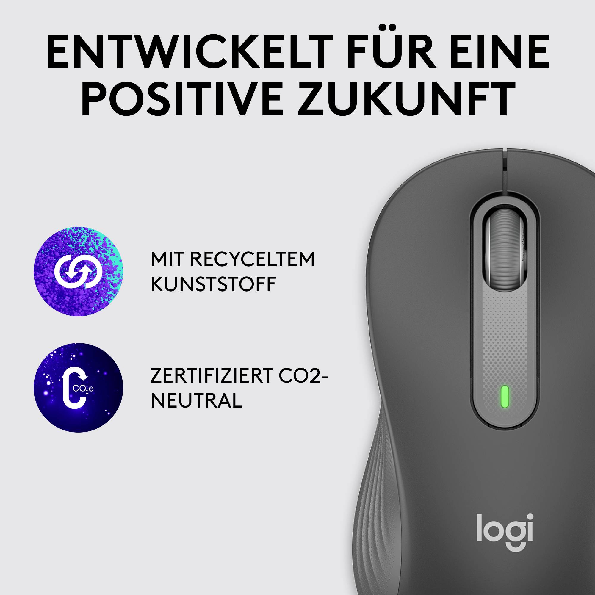 Logitech Signature M650 L left miška brezžično, Bluetooth® Velikost: l optični grafitna 5 Tipke 4000 dpi-7