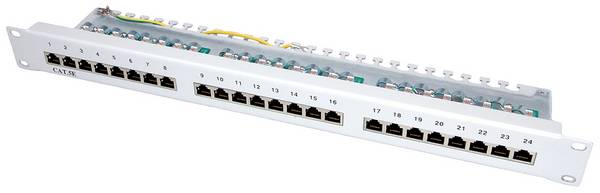 Value  24 vrat omrežni patch panel 483 mm (19") CAT 5e 1 U siva