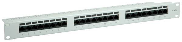 Value  24 vrat omrežni patch panel 483 mm (19") CAT 6 1 U siva