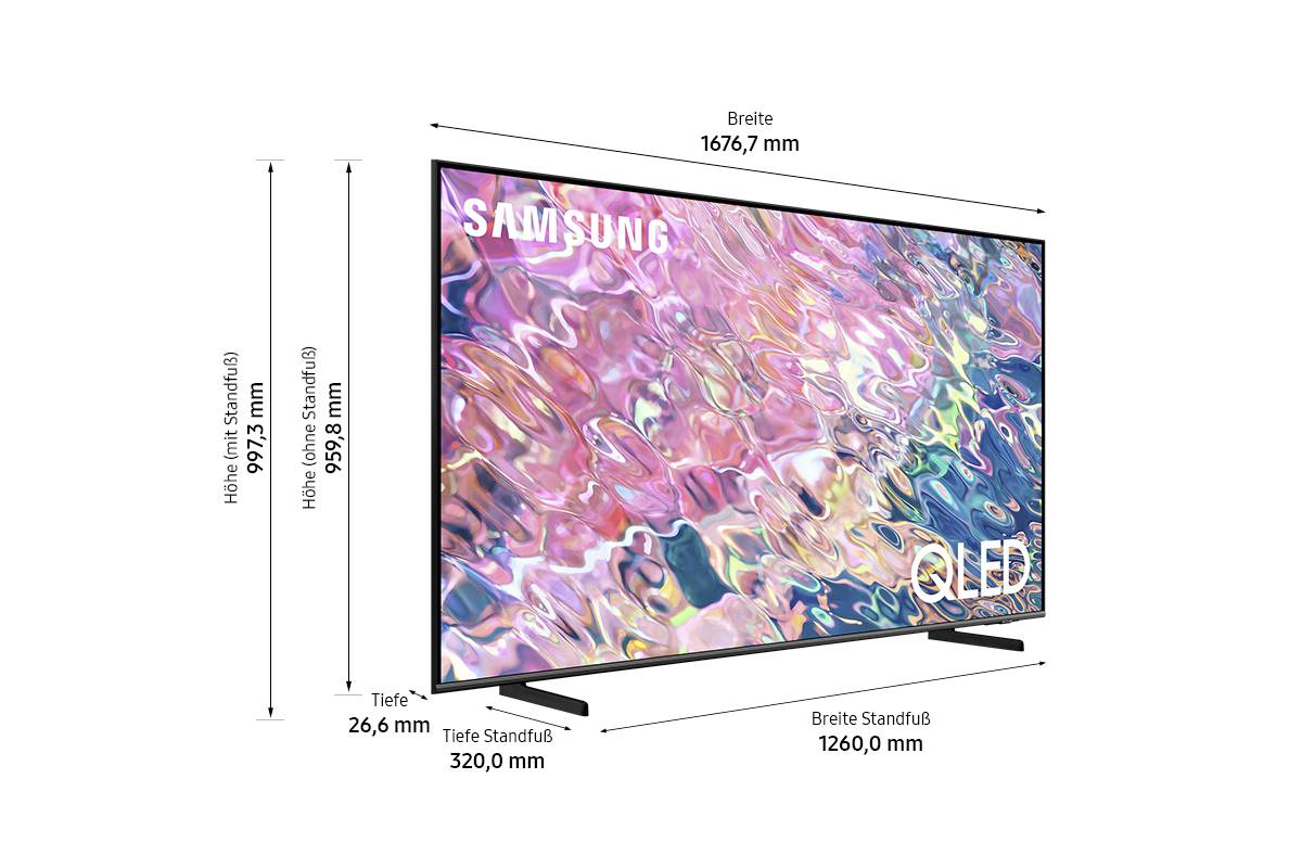 Samsung GQ75Q60B QLED-TV 189 cm 75 palec EEK E (A - G) DVB-T2, DVB-C, DVB-S, UHD, Smart TV, WLAN, PVR ready, CI+ črna-5