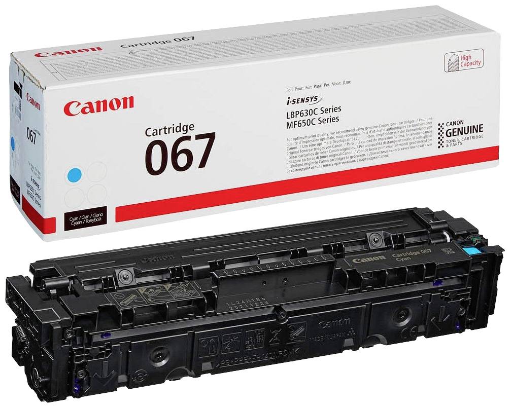 Črnilni kartušni Canon 067, primeren za serije i-SENSYS LBP630C in MF650C. Črna kartuša, primerna za tiskalnike Canon.
