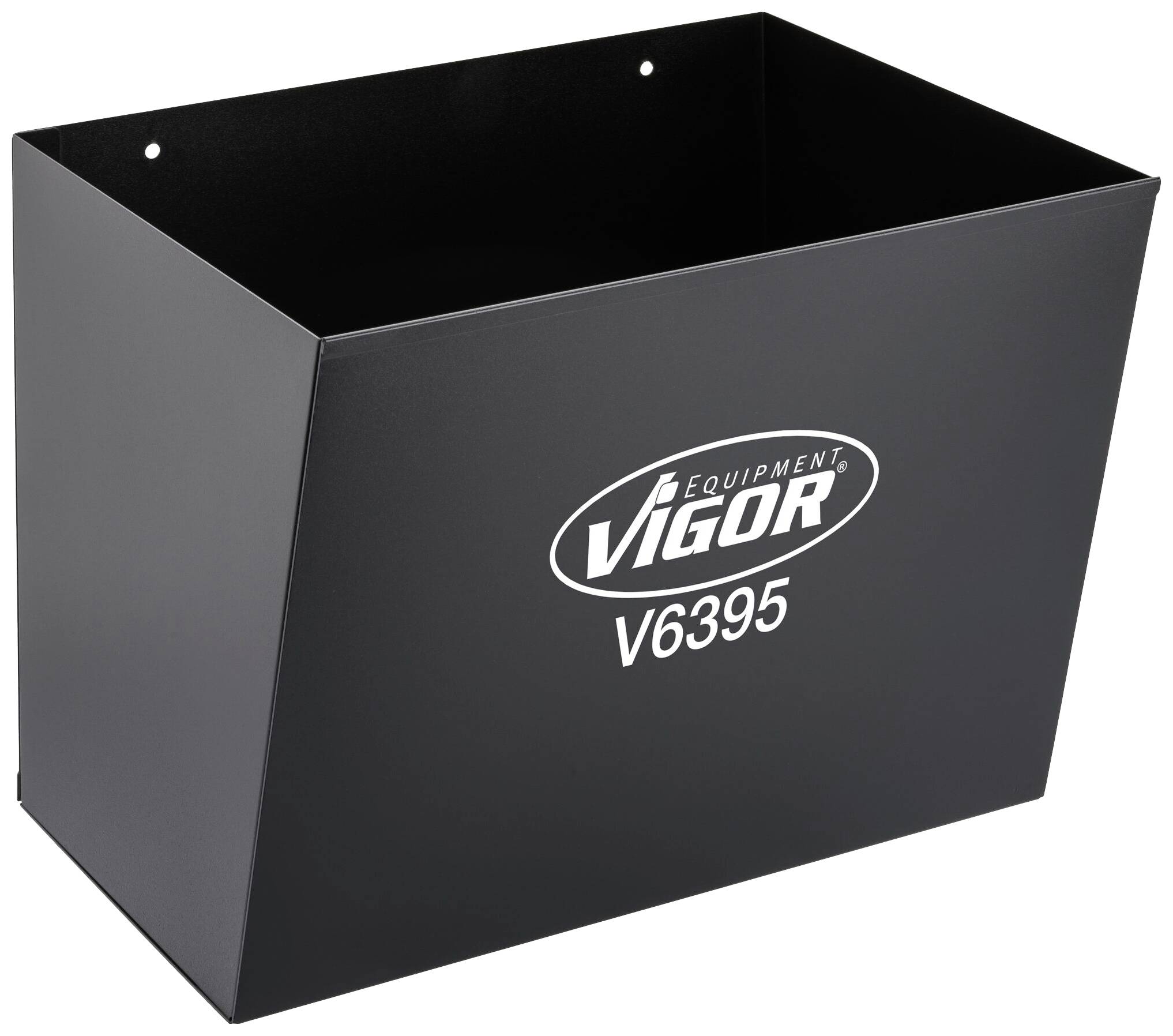 Črn kovinski nosilec z napisom 'VIGOR V6395', namenjen shranjevanju ali organizaciji orodja ali dodatne opreme.