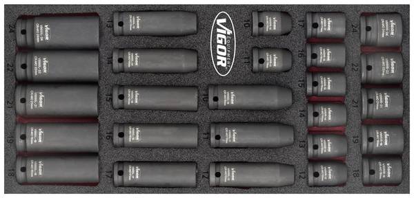 Vigor V5602 komplet udarnih nasadnih ključev  1/2" (12.5 mm)  V5602