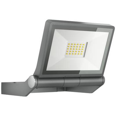 Pravokoten LED reflektor s črnim ohišjem, primeren za osvetljevanje zunanjih prostorov.