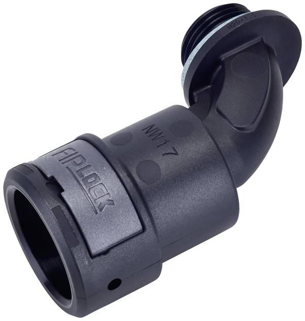 Fränkische Rohrwerke 4890713900 AEPA-48M63PB cevna uvodnica črna M63 x 1.5 48 mm 90° 4 kos