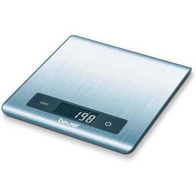 Digitalna kuhinjska tehtnica v srebrni barvi z LCD-zaslonom, ki prikazuje 198 gramov.