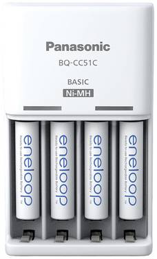 Panasonic Basic BQ-CC51 + 4x eneloop AAA vtični polnilnik nikelj-metal-hidridni micro (AAA), mignon (AA)