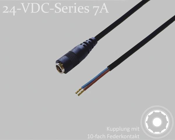 BKL Electronic 075912 DC konektor DC sklopka - votlice 2.1 mm 1.5 m 1 kos Single