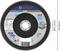 Brusni disk 'Bosch Pro' za nerjaveče jeklo, premer 180mm, debelina 22,23mm, z oznakami za maksimalno hitrost in varnostnimi standardi.