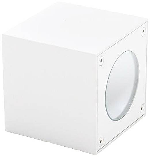 Bel, kvadraten svetlobni kocka z okroglo stekleno prevleko na eni strani, ki ponuja sodoben in eleganten lighting rešitev.