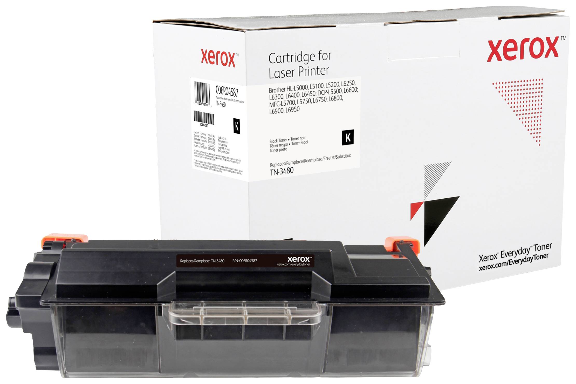 Tonerska kartuša in embalaža za laserske tiskalnike Xerox, primerna za modele Brother. Vsebuje črn toner.