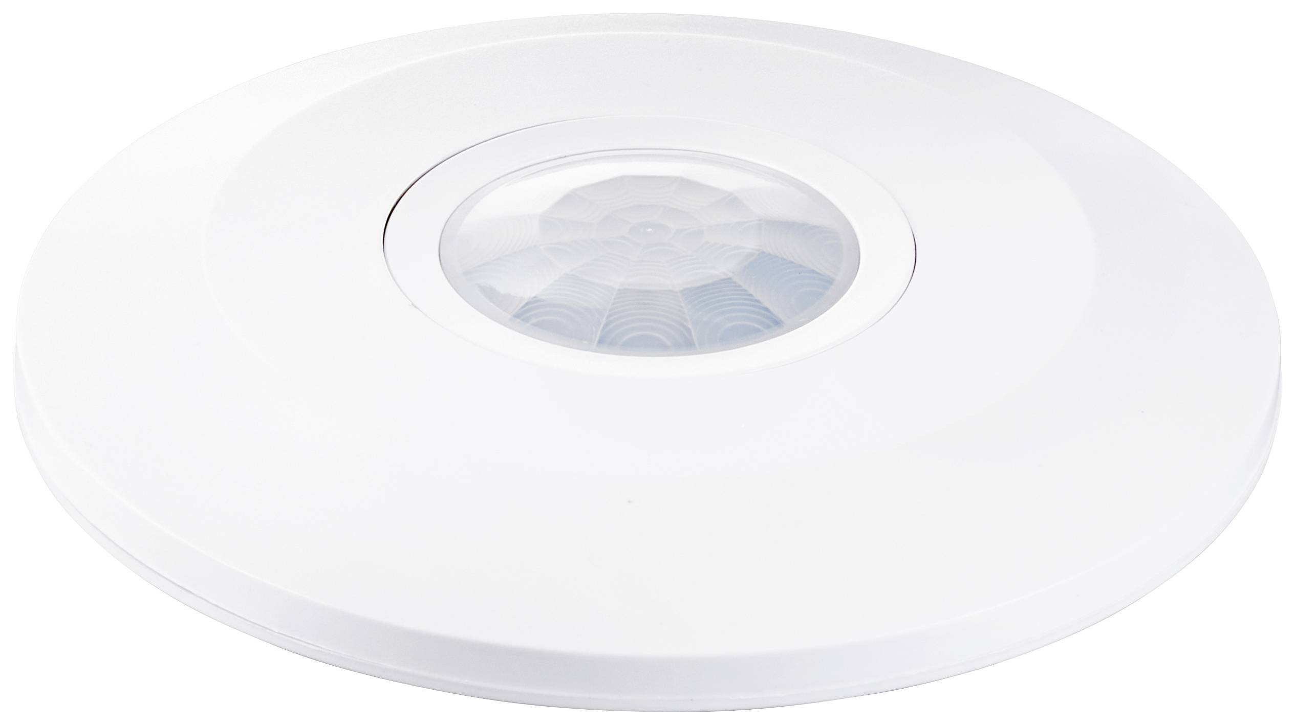 Bel, okrogel stropni gibalni senzor s prosojnim osrednjim delom za zaznavanje gibanja v prostorih.