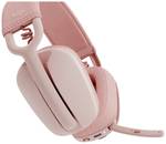 Logitech ZONE VIBE 100 Over Ear Headset Bluetooth® stereo rožnata zmanjšanje hrupa mikrofona, odpravljanje hrupa kontrola glasnosti, izklop mikrofona