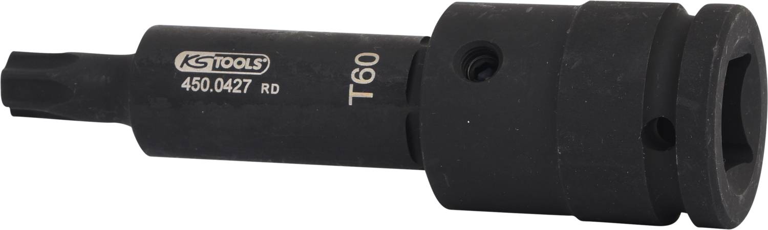Črni vijačni ključ z napisom 'KS Tools 450.0427 RD T60', namenjen sproščanju ali zatezanju vijakov.