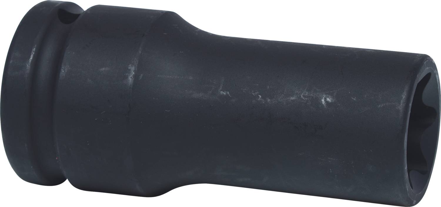 Črn vijačni podstavek, cilindrične oblike, z gladko zunanjo površino, verjetno iz kovine, namenjen vijačnim delom.