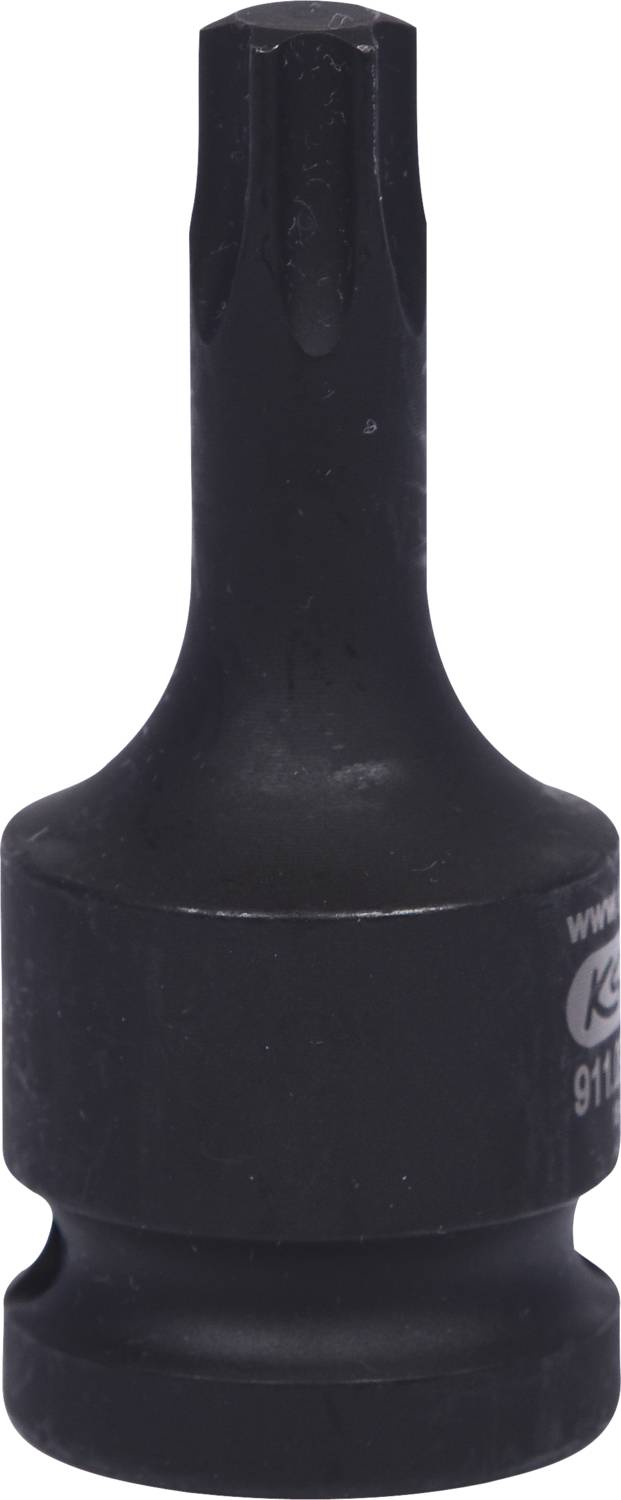 Črn izvijač z šestkotnim gredljem in zvezdasto Torx konico, primeren za mehanska dela.