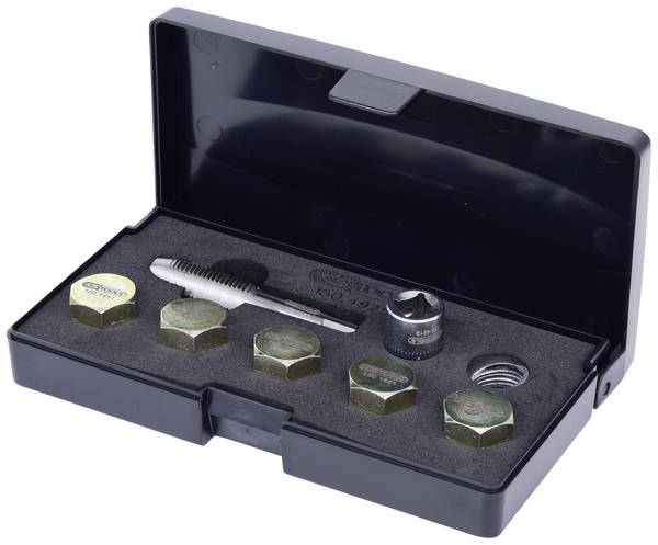 KS Tools 150.4925 Set za popravilo navoja čepa za izpust olja, 12 kosov M15 x 1,5