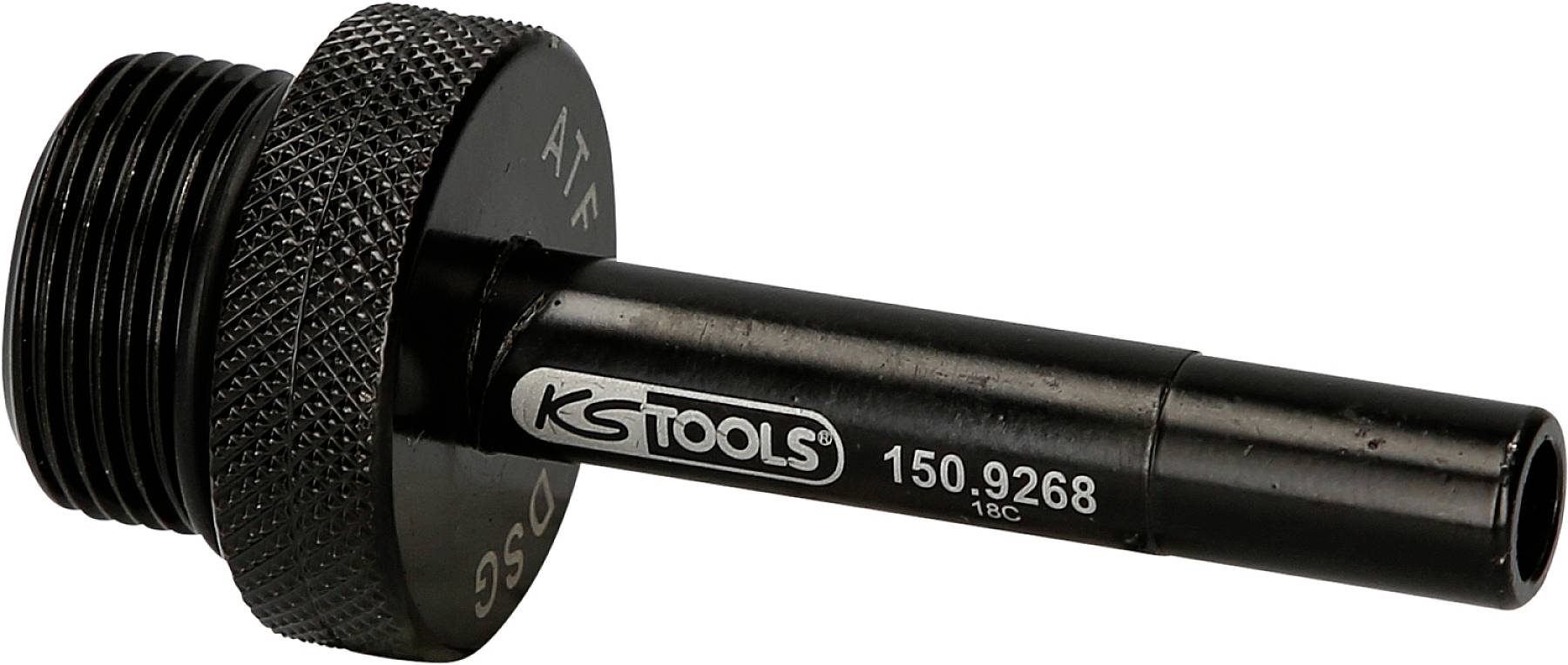 Črn adapter znamke KS Tools z napisom '150.9268', primeren za specialne aplikacije v avtomobilski tehniki.