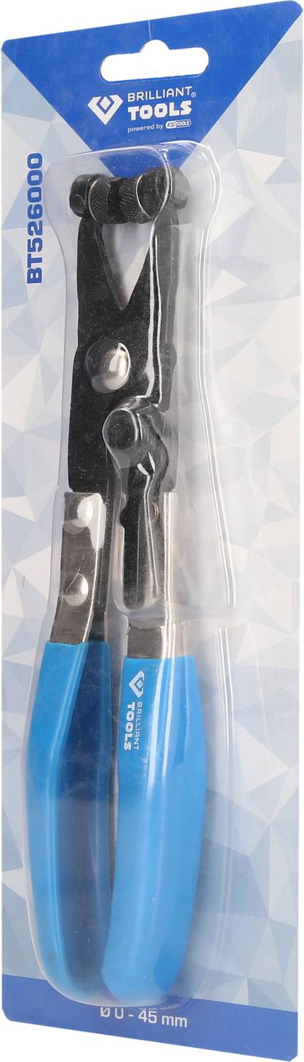 Klešče z modrimi ročaji in kovinskimi deli, pakirane v škatli. Blagovna znamka 'Brilliant Tools' in modelna številka 'BT526000' sta vidni.
