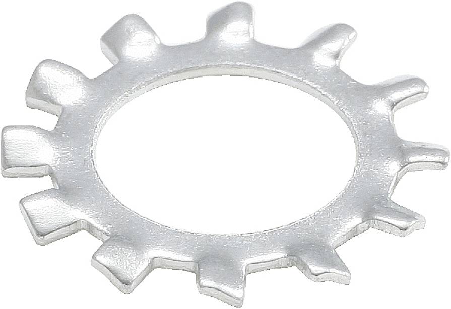 Srebrno zobno kolo z enajstimi zobmi, narejeno iz sijoče kovine, na beli podlagi.