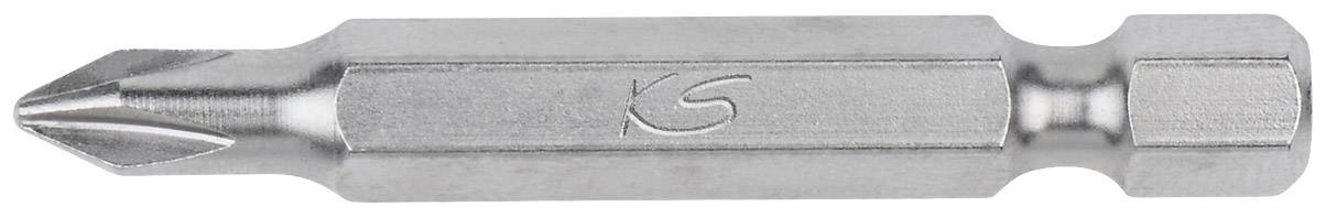 Križni vijačni nastavek iz kovine, valjaste oblike, sive barve, z logotipom 'KS' na sredini, primeren za izvijače.