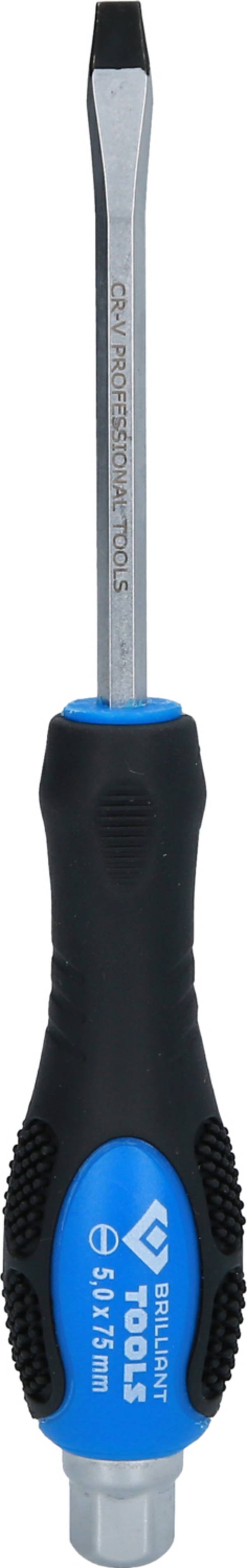 Brilliant Tools BT034802  ploščati izvijač Širina rezila: 5.0 mm Dolžina rezila: 75 mm