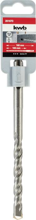 'Kwb' sveder, 180 mm dolg, srebrne barve, z oznako smeri puščice na embalaži, primeren za beton.