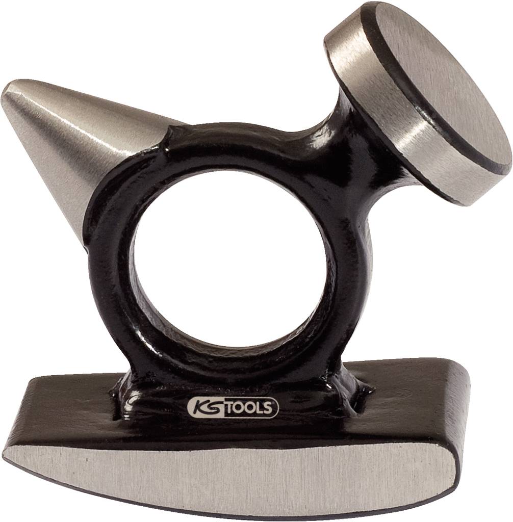 Majhen nakovanj z dvostransko glavo; ena ploska in ena koničasta konica. Osnova nosi napis 'KS TOOLS'.