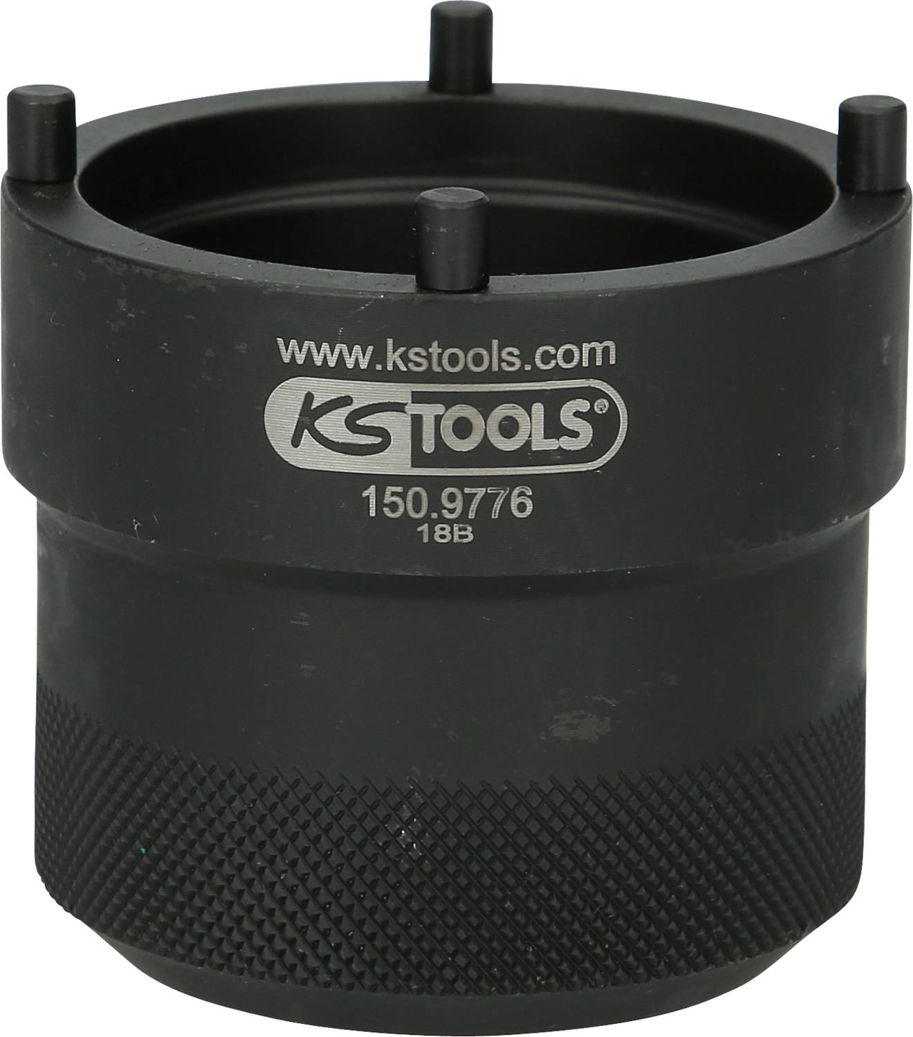 Viden je črn cilindričen nastavek za orodje z napisom 'KS TOOLS' in številko '150.9776'.