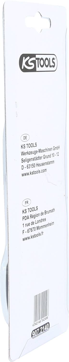 Embalaža orodja podjetja KS Tools, prikazuje informacije o izdelku in naslov proizvajalca. Brez dodatnih vizualnih podrobnosti.