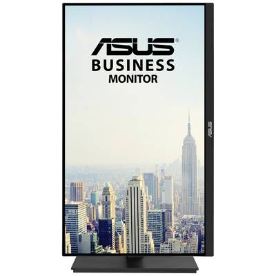 ASUS poslovni monitor prikazuje pokončno fotografijo mestne pokrajine z nebotičniki in Empire State Building.