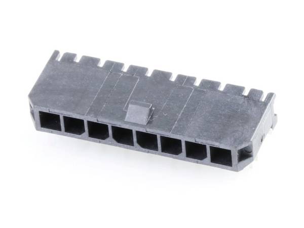 Molex vgradna standardna letev z moškimi kontakti Skupno število polov 8 Osnovna mreža: 3.00 mm 436500804 1 kos Tray