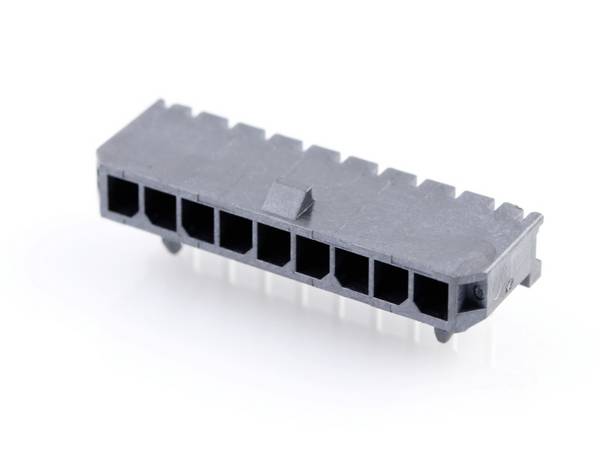 Molex vgradna standardna letev z moškimi kontakti Skupno število polov 9 Osnovna mreža: 3.00 mm 436500900 1 kos Tray