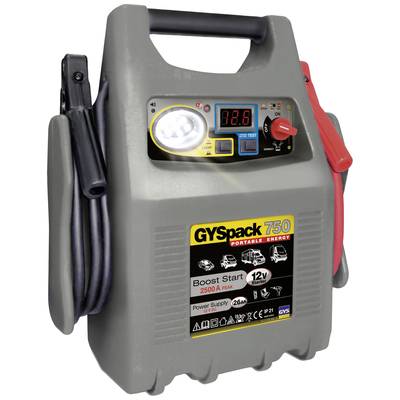 'Prenosni zaganjalnik z digitalno prikazovalnikom, indikatorjem izpraznjenosti in funkcijo Power-Boost. Primeren za avtomobile in motorna kolesa (12V, 2500A).'