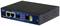 Črni omrežni adapter z dvema LAN-priključkoma, SFP-vhodom in linijskim priključkom. Model: ALL-MC116VDSL2. Označen z 'PWR'.