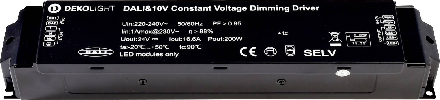 Deko Light BASIC, DIM, CV LED transformator konstantna napetost 0 mA - 8.30 A 24 V/DC 1 kos