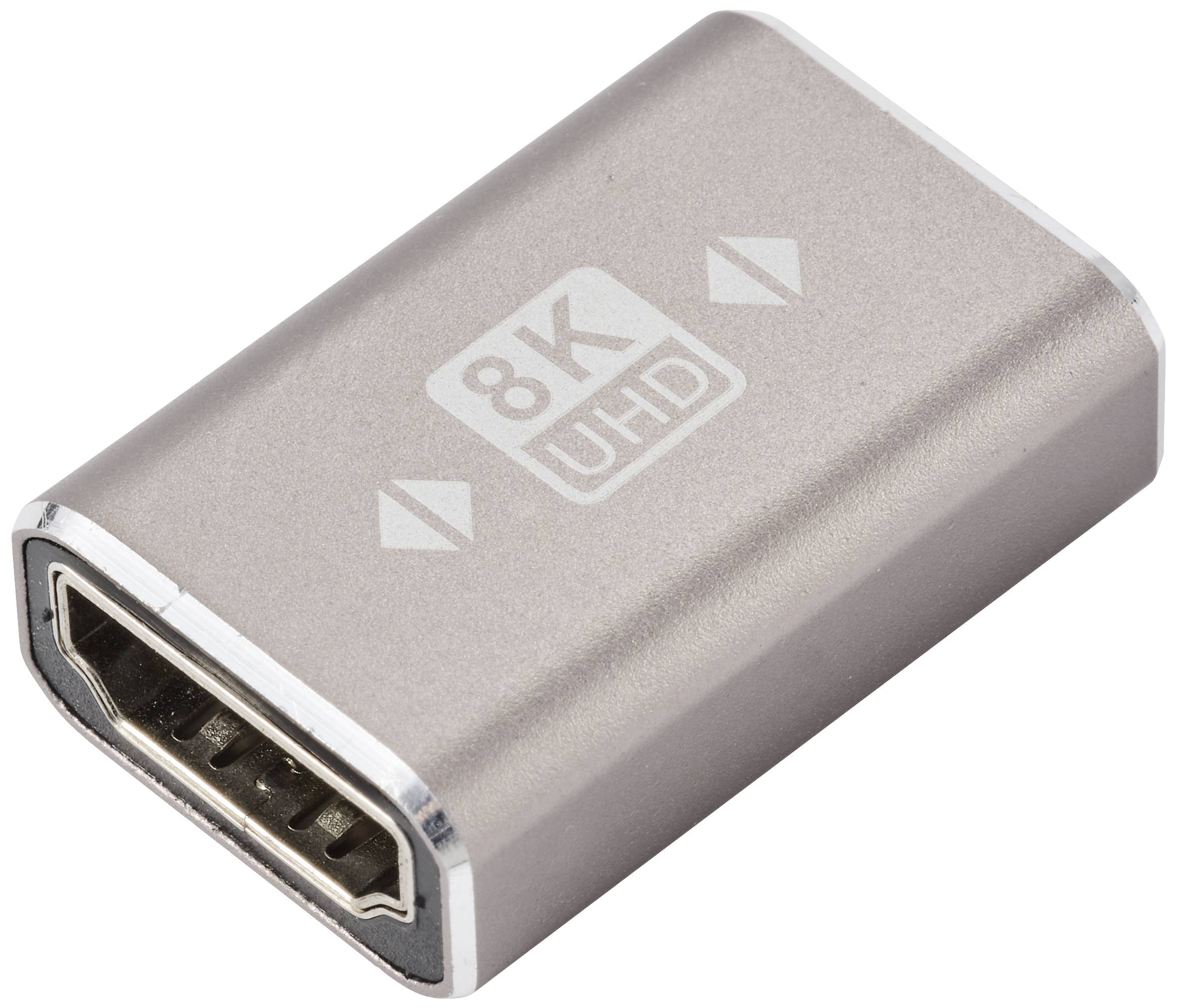 Adapter za 8K UHD priključke. Primeren za prenašanje visokokakovostnih slik med napravami.